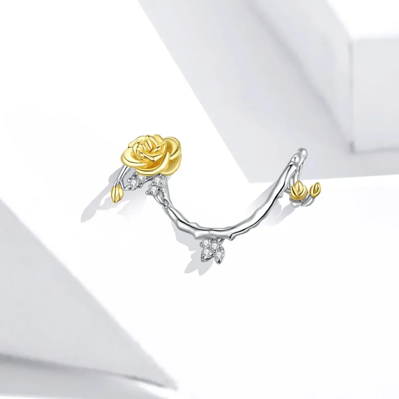 (image for) Two Tone Pandora Style Charm, Bicolor Rose Vines - BSC322 - View 2