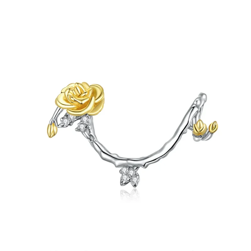 (image for) Two Tone Pandora Style Charm, Bicolor Rose Vines - BSC322 - Product Image