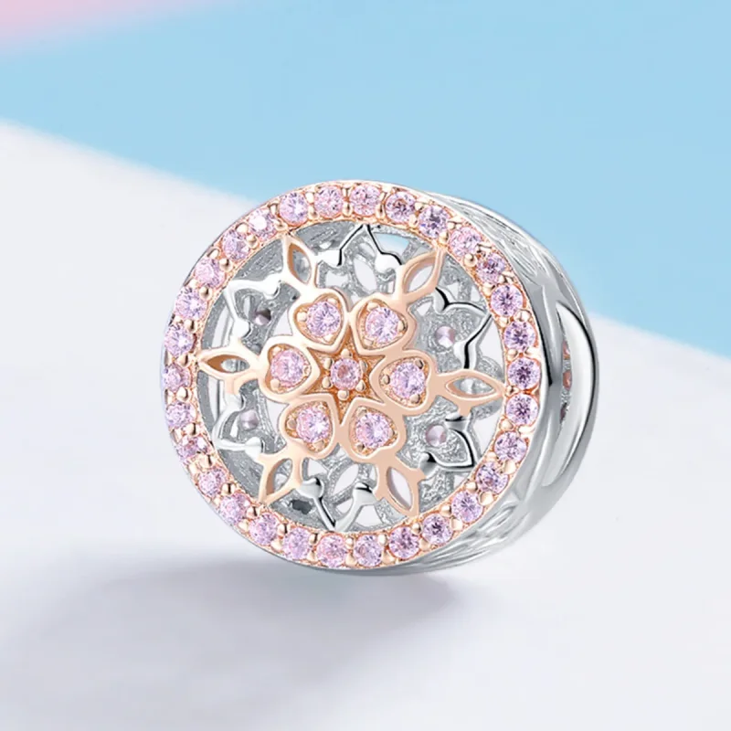 (image for) Two Tone Pandora Style Charm, Bicolor The Flower of The Flower - SCC923 - View 2