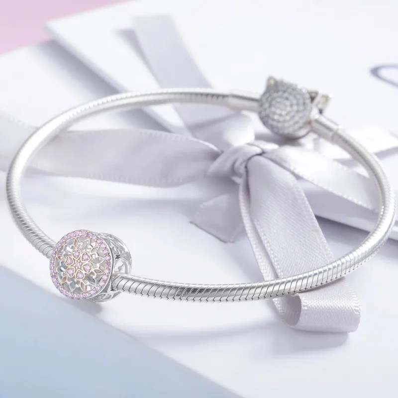 (image for) Two Tone Pandora Style Charm, Bicolor The Flower of The Flower - SCC923 - View 3