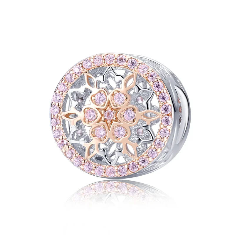(image for) Two Tone Pandora Style Charm, Bicolor The Flower of The Flower - SCC923 - Product Image