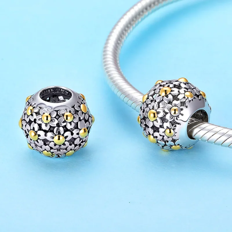 (image for) Two Tone Pandora Style Charm, Embrace of The Flowers - SCC717 - View 2