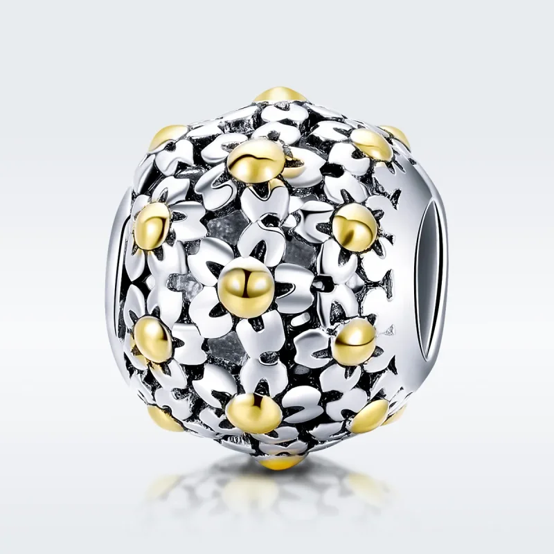(image for) Two Tone Pandora Style Charm, Embrace of The Flowers - SCC717 - View 3