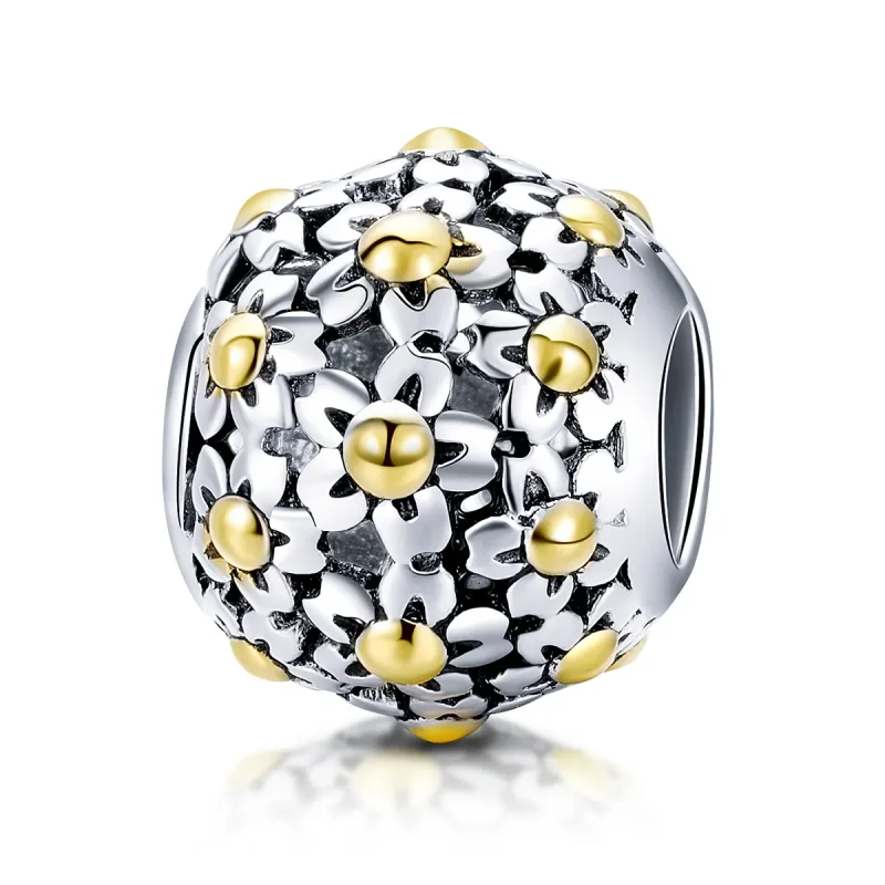 (image for) Two Tone Pandora Style Charm, Embrace of The Flowers - SCC717 - Product Image