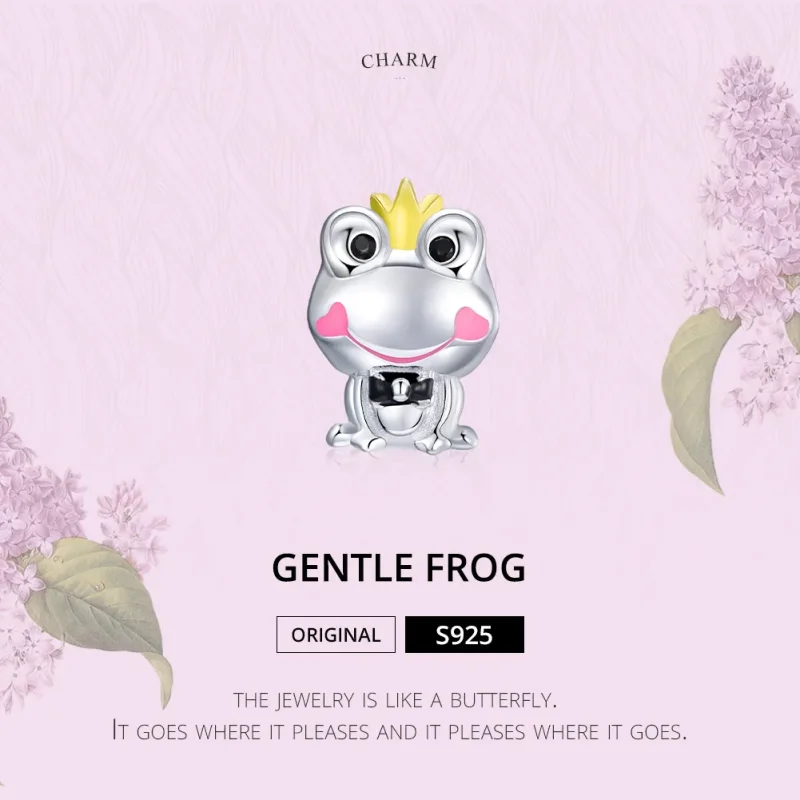 (image for) Two Tone Pandora Style Charm, Gentle Frog - SCC1769 - View 6