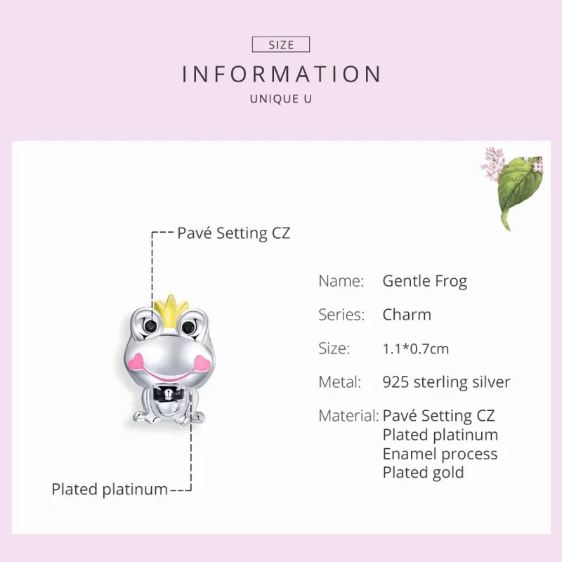 (image for) Two Tone Pandora Style Charm, Gentle Frog - SCC1769 - View 7