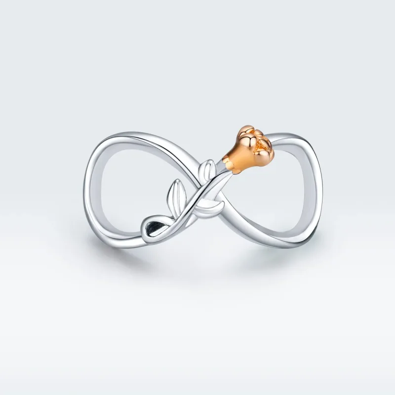 (image for) Two Tone Pandora Style Charm, Infinite Love - SCC1463 - View 5