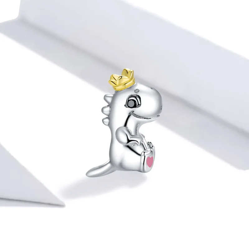 (image for) Two Tone Pandora Style Charm, Little Dinosaur - SCC1674 - View 2
