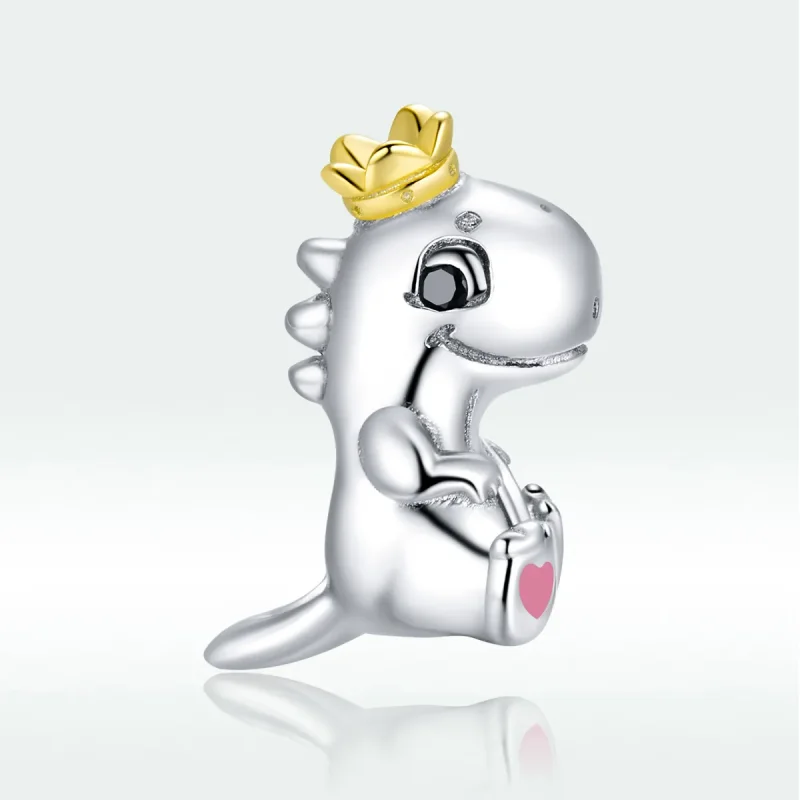(image for) Two Tone Pandora Style Charm, Little Dinosaur - SCC1674 - View 5