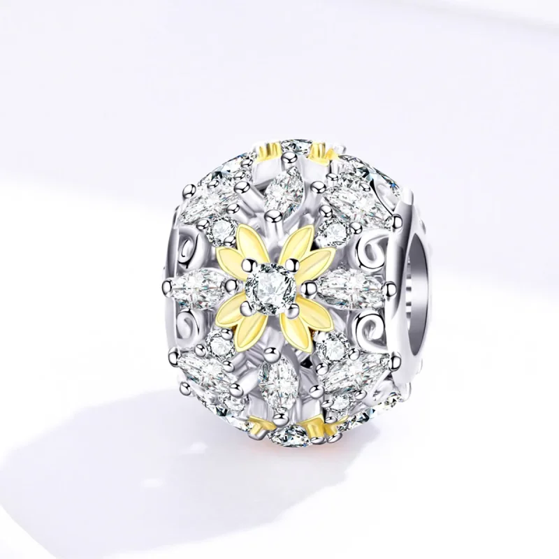 (image for) Two Tone Pandora Style Charm, Shining Life - SCC1333 - View 2