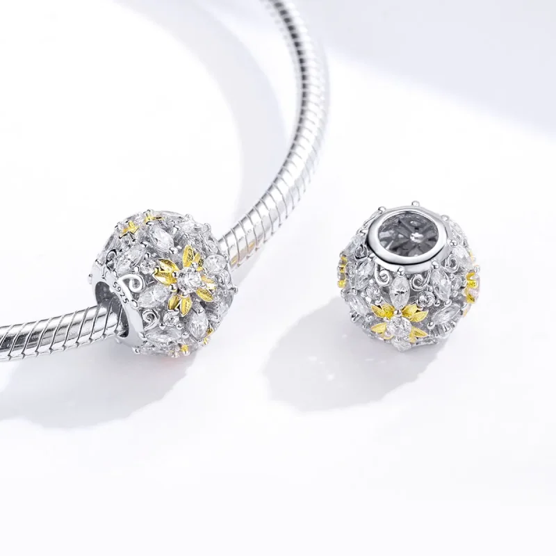 (image for) Two Tone Pandora Style Charm, Shining Life - SCC1333 - View 4