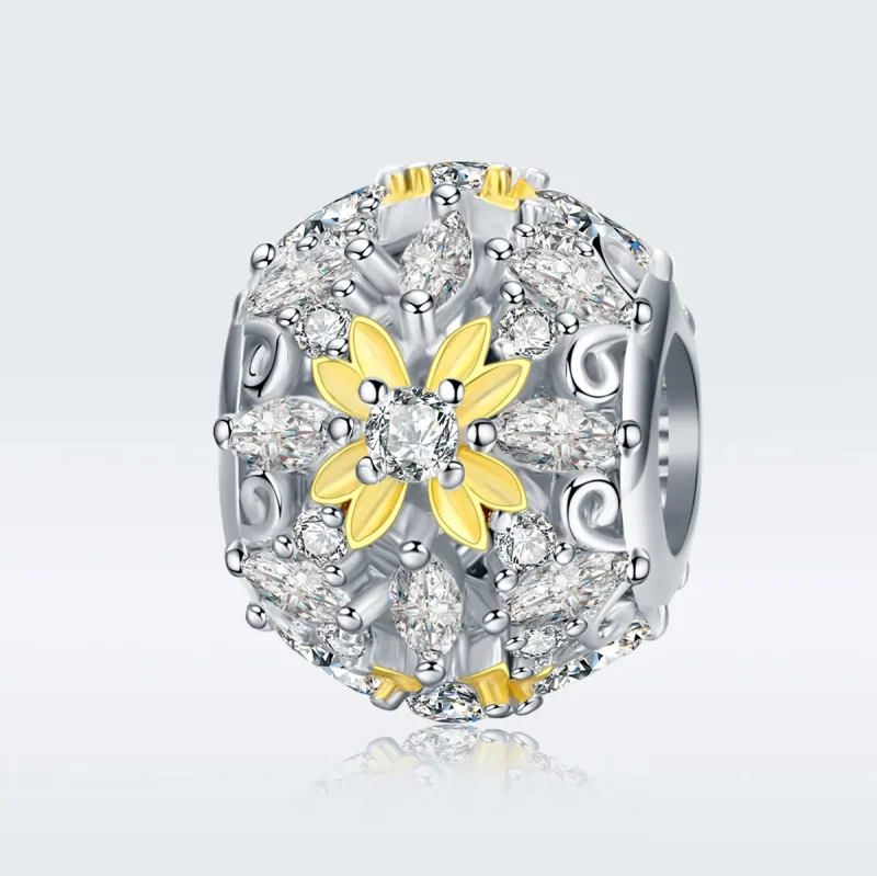 (image for) Two Tone Pandora Style Charm, Shining Life - SCC1333 - View 5