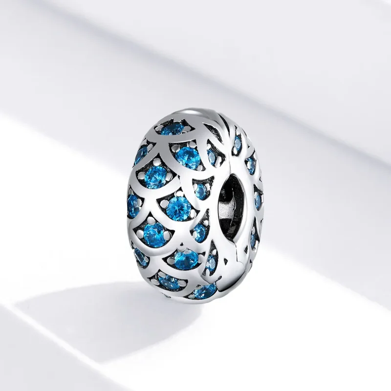(image for) Pandora Style Silver Charm, Blue Elegance - SCC1513 - View 2
