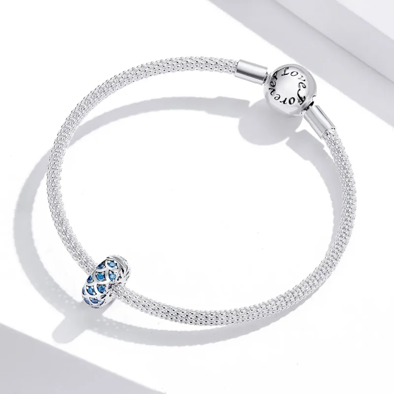(image for) Pandora Style Silver Charm, Blue Elegance - SCC1513 - View 3