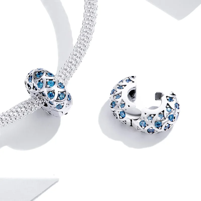 (image for) Pandora Style Silver Charm, Blue Elegance - SCC1513 - View 4