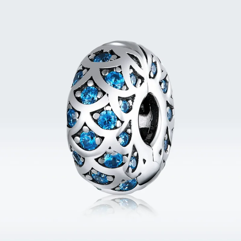 (image for) Pandora Style Silver Charm, Blue Elegance - SCC1513 - View 5