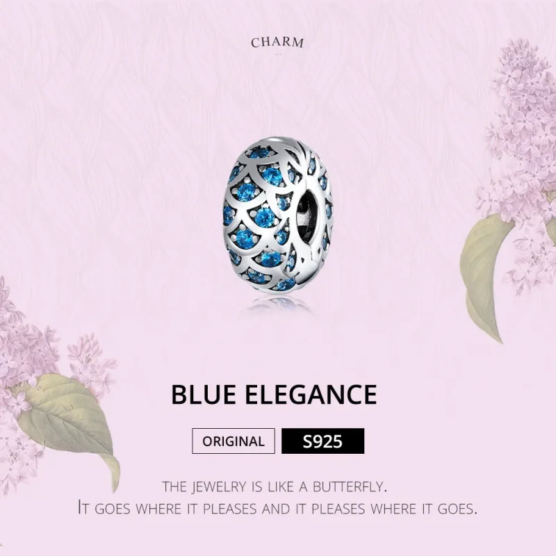 (image for) Pandora Style Silver Charm, Blue Elegance - SCC1513 - View 6