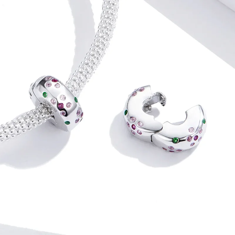 (image for) Pandora Style Silver Charm, Contracted Flowers - BSC245 - View 2