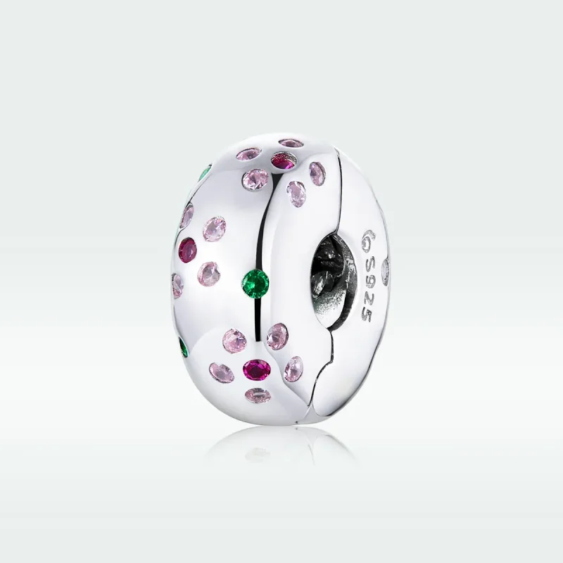 (image for) Pandora Style Silver Charm, Contracted Flowers - BSC245 - View 5