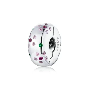 (image for) Pandora Style Silver Charm, Contracted Flowers - BSC245