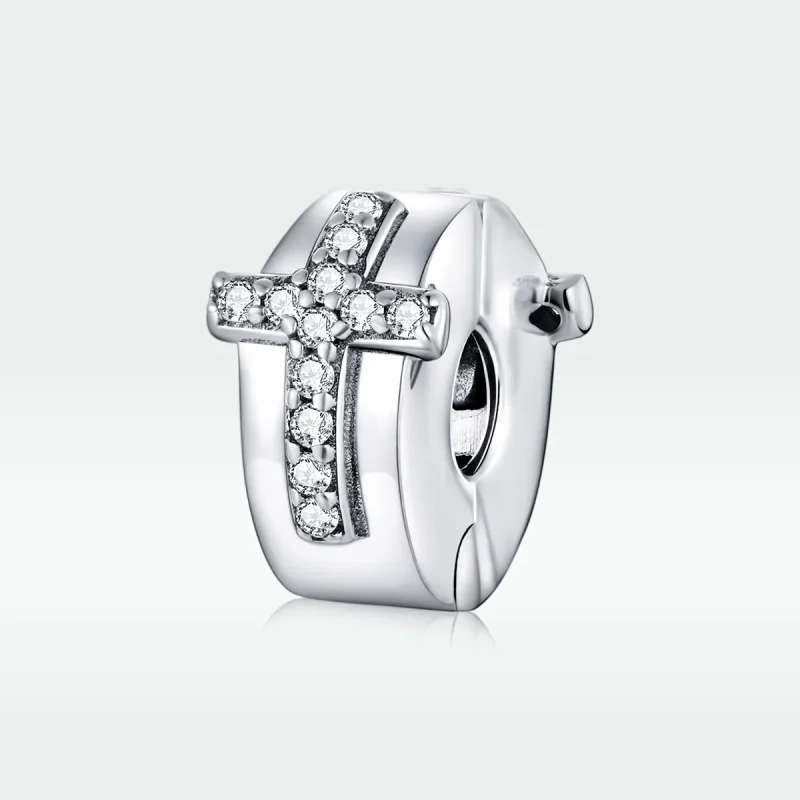 (image for) Pandora Style Silver Charm, Cross - SCC1497 - View 5