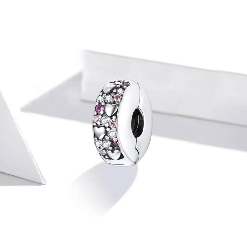 (image for) Pandora Style Silver Charm, Shining Love - SCC1745 - View 2