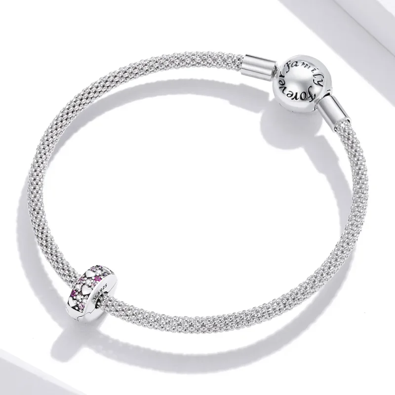 (image for) Pandora Style Silver Charm, Shining Love - SCC1745 - View 3