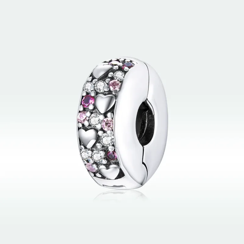 (image for) Pandora Style Silver Charm, Shining Love - SCC1745 - View 5