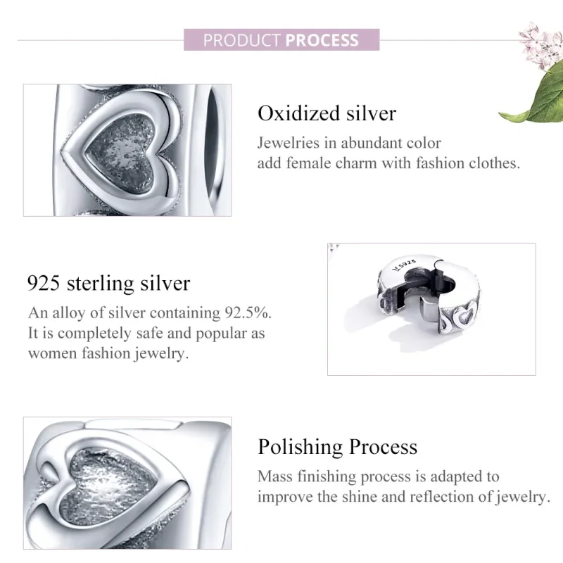 (image for) Pandora Style Silver Charm, Vintage Relief - SCC1557 - View 8