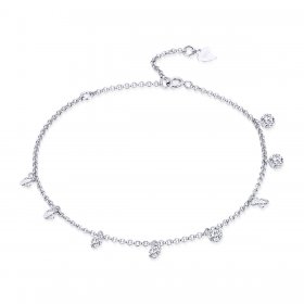 Silver Contracted Elves Chain Slider Bracelet - PANDORA Style - SCB103