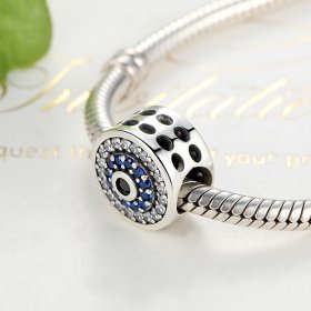 Silver Sparkle Eye Charm - PANDORA Style - SCC092