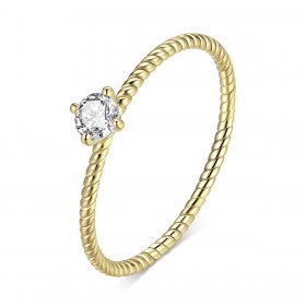 Pandora Style 18ct Gold Plated Ring, Timeless - SCR716