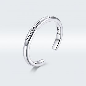 Pandora Style Silver Open Ring, Sunshine - SCR649