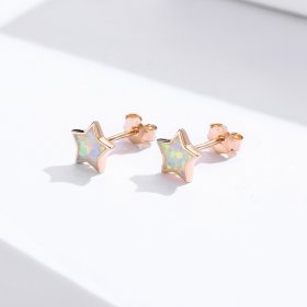PANDORA Style Opal Pentagram Stud Earrings - SCE674