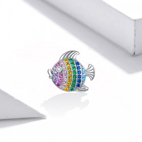 Pandora Style Silver Charm, Colorful Fish - SCC1803