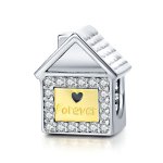 Two Tone Pandora Style Charm, Bicolor Forever Family - SCC1330