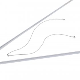 Pandora Style Silver Necklace, Simple Bean, Enamel - BSN097