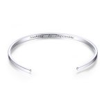 Silver Nothing Is Impossible Open Cuff Bangle - PANDORA Style - SCB160