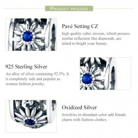 Pandora Compatible Silver Daisy Spacer - SCC1118