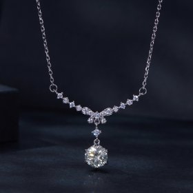 Pandora Style Moissanite Necklace (Comes with One Certificate) - MSN020