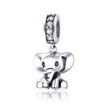 Pandora Style Silver Bangle Charm, Little Elephant - SCC1338