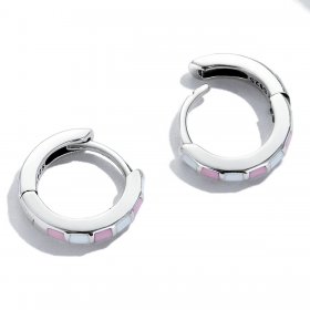 PANDORA Style Simple Grid Hoop Earrings - SCE1372