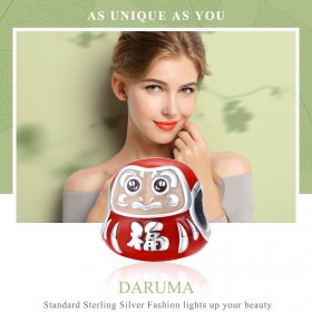 Silver Little Daruma Charm - PANDORA Style - SCC1087