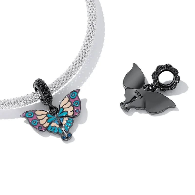 (image for) PANDORA Style Artistic Butterfly Dangle Charm - SCC2240 - View 4