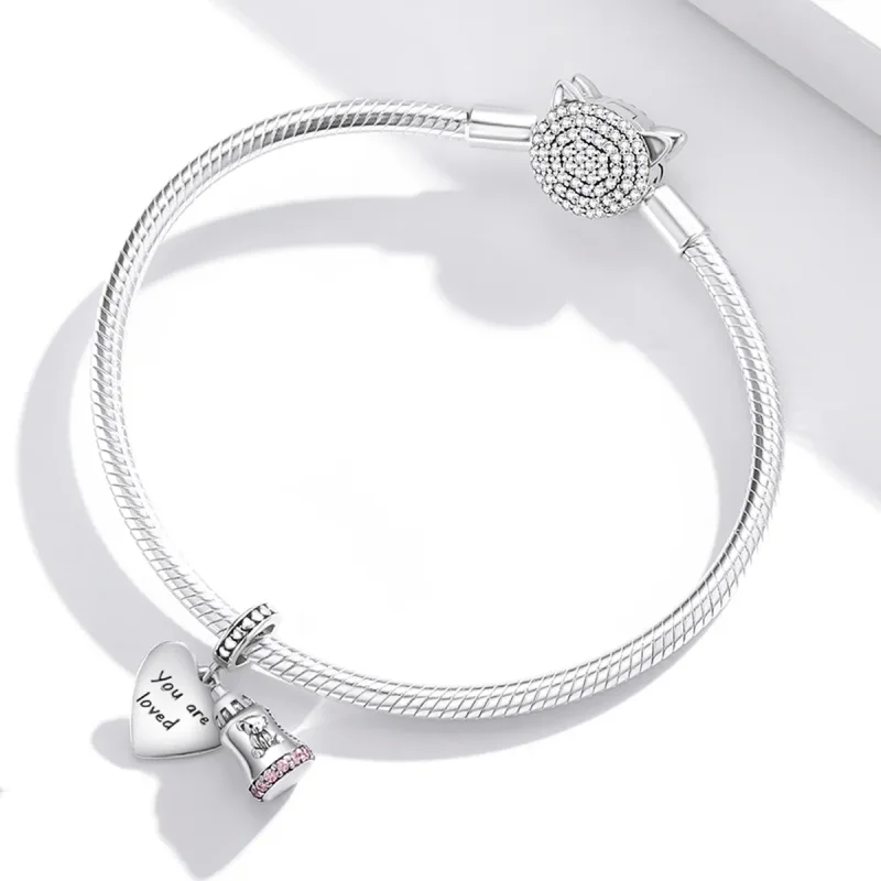 (image for) PANDORA Style Baby Bear Bottle Dangle Charm - BSC491 - View 3