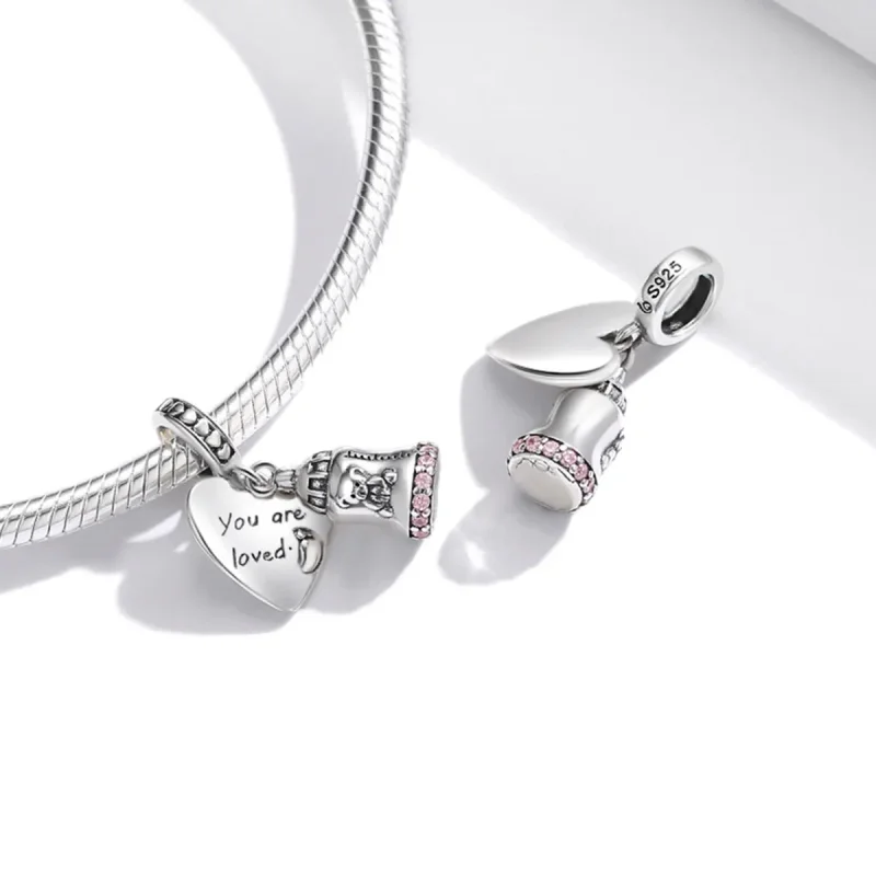 (image for) PANDORA Style Baby Bear Bottle Dangle Charm - BSC491 - View 4