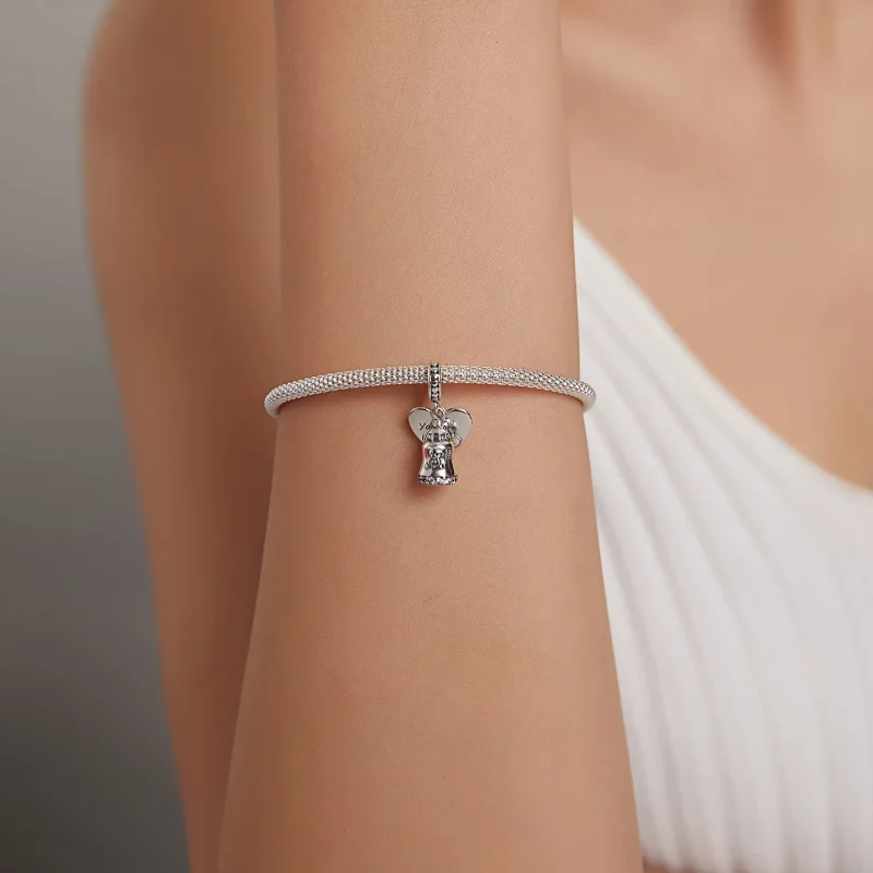 (image for) PANDORA Style Baby Bear Bottle Dangle Charm - BSC491 - View 5