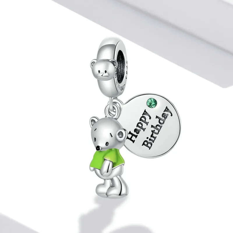 (image for) PANDORA Style Birthday Bear Dangle Charm - BSC560 - View 2