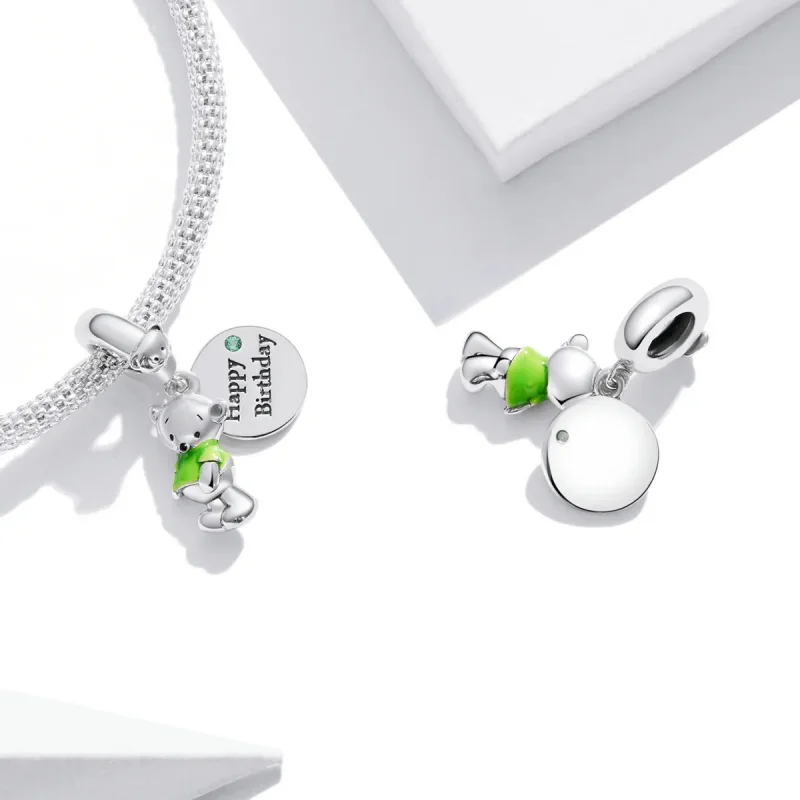 (image for) PANDORA Style Birthday Bear Dangle Charm - BSC560 - View 4