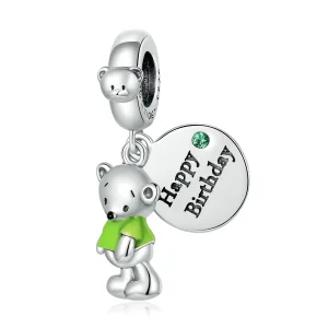 (image for) PANDORA Style Birthday Bear Dangle Charm - BSC560